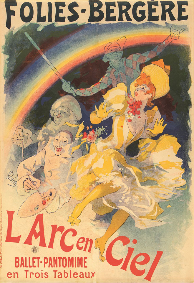 ジュール・シェレ「虹」（フォリー・ベルジェール）1893年、石版画